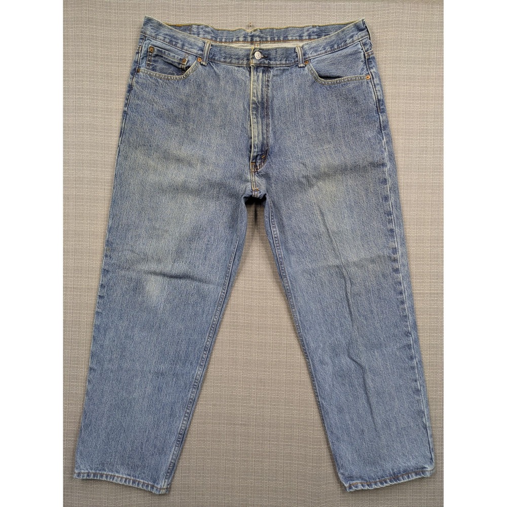 Levis 550 Jeans Mens 42x28 Blue Light Wash Relaxed Fit Tapered Denim Pants